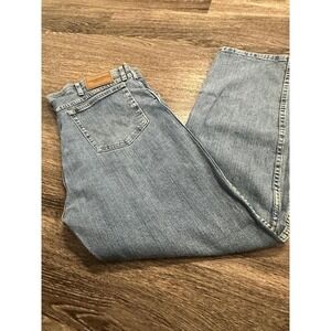 Wrangler Rugged Wear Mens Jeans 40x30 Blue Denim Straight Leg Casual Workwear